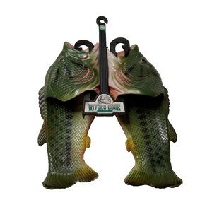 New Men's Sz 11-11.5 44/45 Realistic Bass Fish Rubber Slides Sandals Fishing